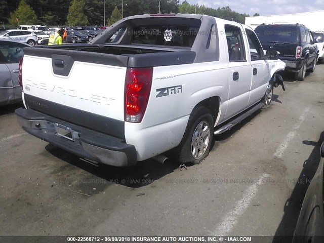 3GNEC13T23G340864 - 2003 CHEVROLET AVALANCHE C1500 WHITE photo 4