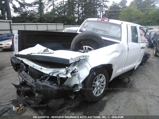 5TFRM5F14GX105585 - 2016 TOYOTA TUNDRA DOUBLE CAB SR/SR5 WHITE photo 4