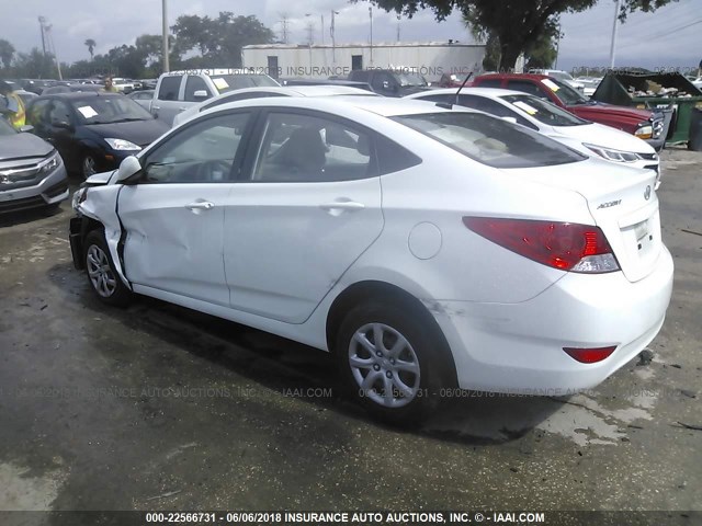 KMHCT4AE9EU713156 - 2014 HYUNDAI ACCENT GLS/GS WHITE photo 3