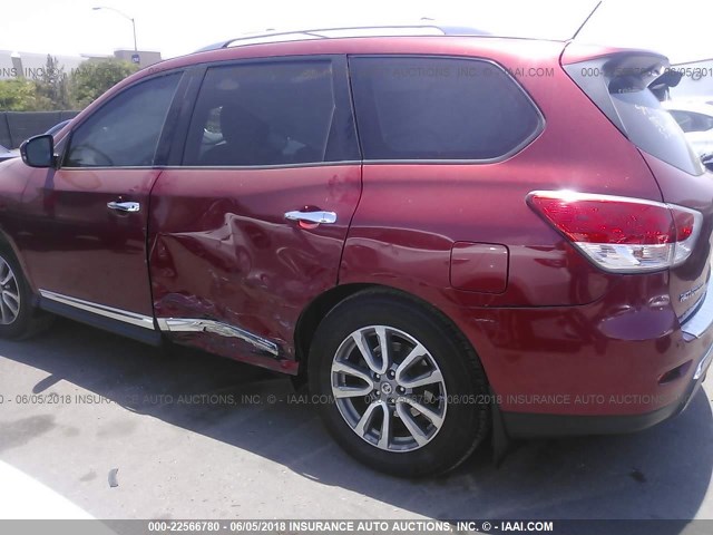 5N1AR2MN8EC725116 - 2014 NISSAN PATHFINDER S/SV/SL/PLATINUM 红色 照片 6