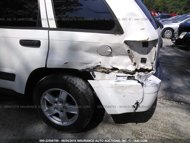 1J8GS48K45C584195 - 2005 JEEP GRAND CHEROKEE LAREDO/COLUMBIA/FREEDOM WHITE photo 6