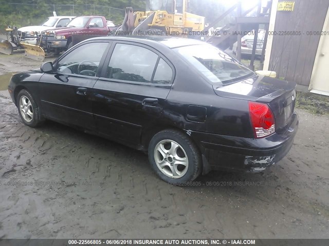 KMHDN46D75U023548 - 2005 HYUNDAI ELANTRA GLS/GT BLACK photo 3