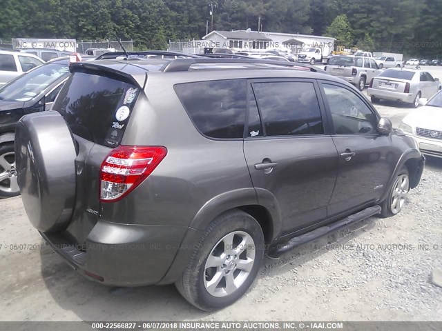 JTMDK4DV1AD014542 - 2010 TOYOTA RAV4 LIMITED BROWN photo 4