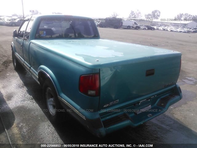 1GCCS1947T8154939 - 1996 CHEVROLET S TRUCK S10 GREEN photo 3