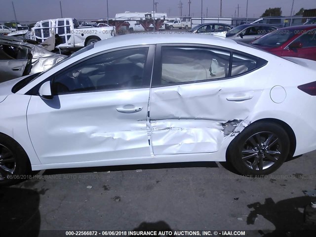 5NPD84LF4HH055311 - 2017 HYUNDAI ELANTRA SE/VALUE/LIMITED WHITE photo 6