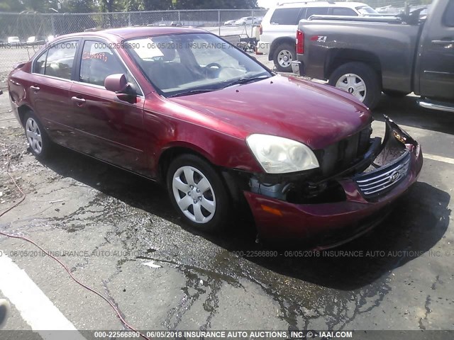 KNAGE123785177752 - 2008 KIA OPTIMA LX/EX RED photo 1