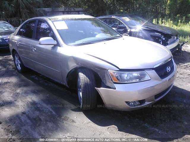 5NPEU46F06H055881 - 2006 HYUNDAI SONATA GLS/LX GOLD photo 1