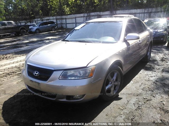 5NPEU46F06H055881 - 2006 HYUNDAI SONATA GLS/LX GOLD photo 2