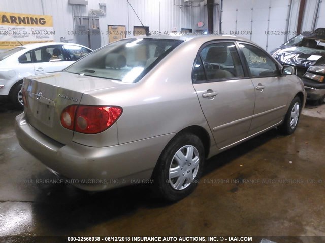 1NXBR32E16Z640644 - 2006 TOYOTA COROLLA CE/LE/S GOLD photo 4