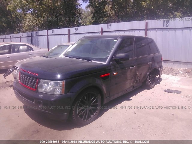 SALSH23418A177067 - 2008 LAND ROVER RANGE ROVER SPORT SUPERCHARGED BLACK photo 2