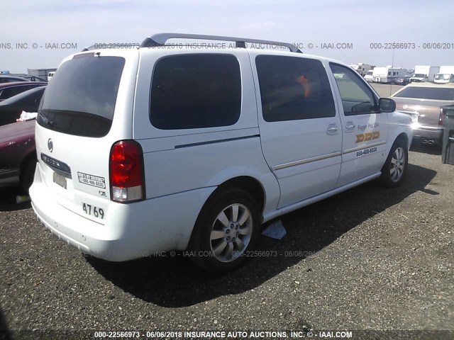 5GADV33157D104769 - 2007 BUICK TERRAZA CXL WHITE photo 4