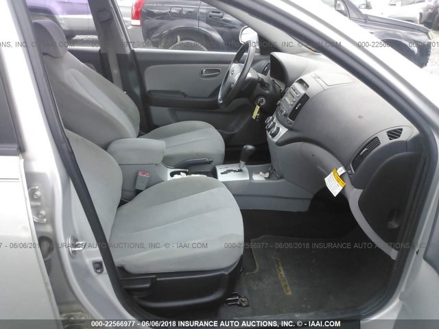 KMHDU46D39U805953 - 2009 HYUNDAI ELANTRA GLS/SE SILVER photo 5