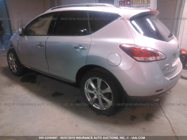 JN8AZ1MU6CW109534 - 2012 NISSAN MURANO S/SL/LE SILVER photo 3