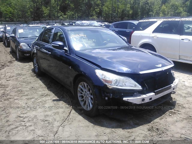 KMHGC4DE3BU117646 - 2011 HYUNDAI GENESIS 3.8L Navy photo 1