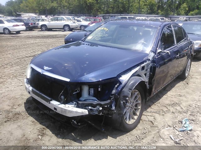 KMHGC4DE3BU117646 - 2011 HYUNDAI GENESIS 3.8L Navy photo 2