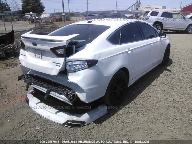 3FA6P0K99ER330931 - 2014 FORD FUSION TITANIUM WHITE photo 4