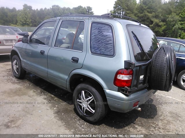 KNDJB7237Y5656774 - 2000 KIA SPORTAGE GREEN photo 3