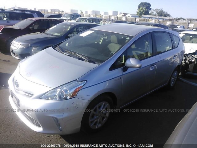 JTDZN3EU7C3089509 - 2012 TOYOTA PRIUS V SILVER photo 2