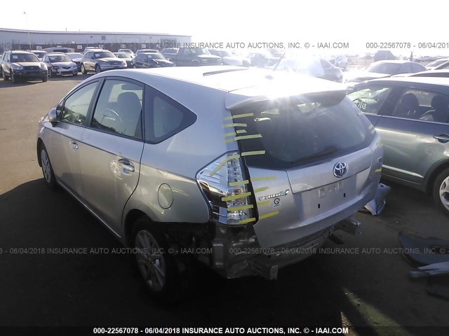 JTDZN3EU7C3089509 - 2012 TOYOTA PRIUS V SILVER photo 3