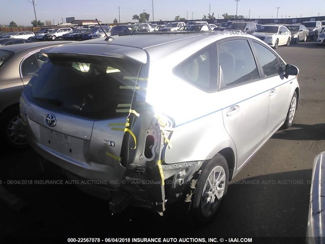 JTDZN3EU7C3089509 - 2012 TOYOTA PRIUS V SILVER photo 4