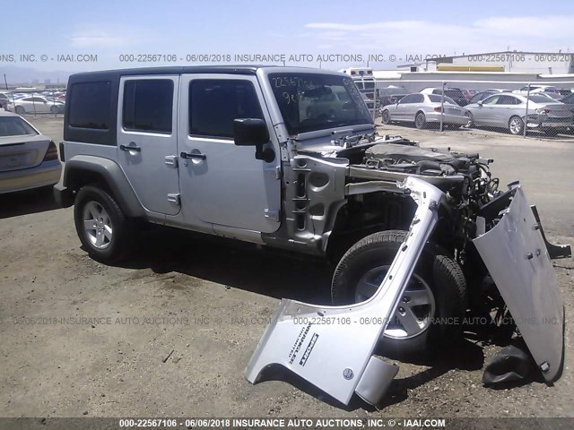 1C4HJWDG9CL181970 - 2012 JEEP WRANGLER UNLIMITE SPORT SILVER photo 1