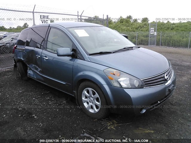 5N1BV28U09N108708 - 2009 NISSAN QUEST S/SE/SL BLUE photo 1