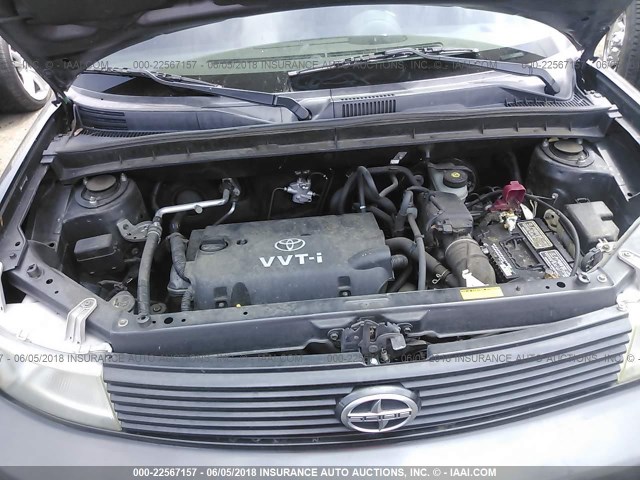 JTLKT324864067680 - 2006 TOYOTA SCION XB ნაცრისფერი ფოტო 10