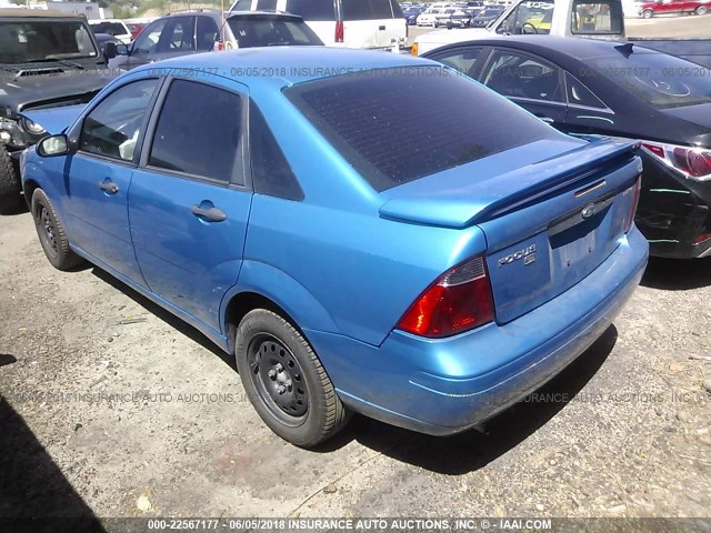 1FAHP34N47W345499 - 2007 FORD FOCUS ZX4/S/SE/SES 蓝色 照片 3