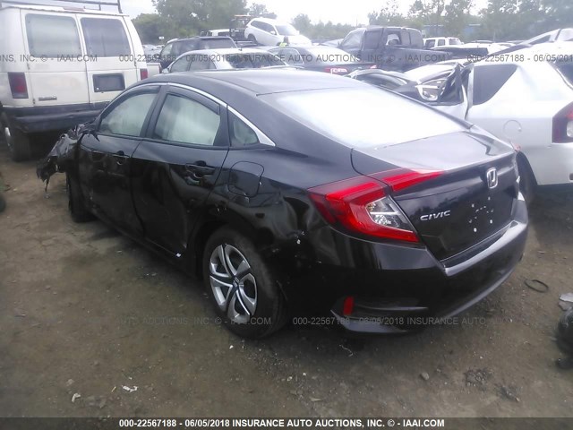 19XFC2F54HE082026 - 2017 HONDA CIVIC LX BLACK photo 3