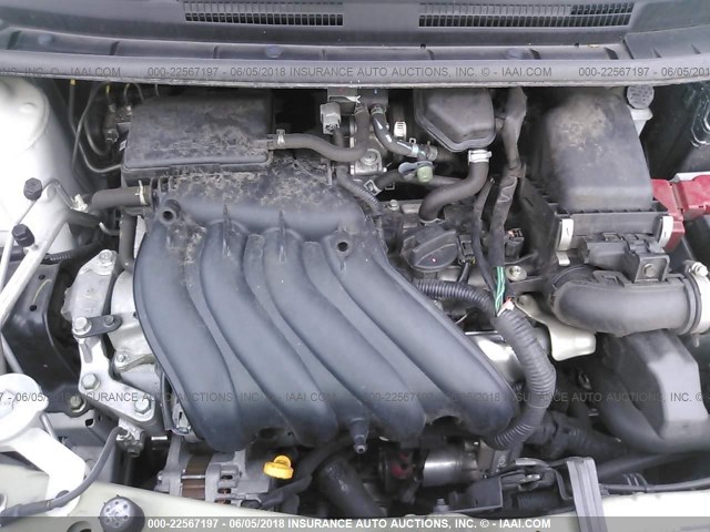 3N1CE2CP0FL389076 - 2015 NISSAN VERSA NOTE S/S PLUS/SV/SL/SR WHITE photo 10