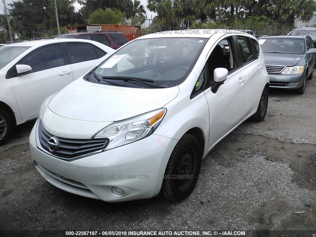 3N1CE2CP0FL389076 - 2015 NISSAN VERSA NOTE S/S PLUS/SV/SL/SR WHITE photo 2