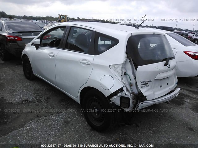 3N1CE2CP0FL389076 - 2015 NISSAN VERSA NOTE S/S PLUS/SV/SL/SR WHITE photo 3