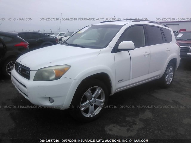 JTMBK32V875026825 - 2007 TOYOTA RAV4 SPORT WHITE photo 2