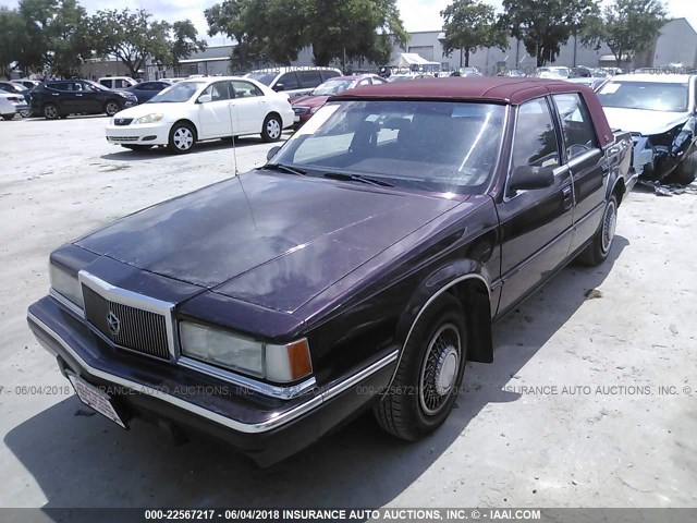 1C3XC46R5LD793428 - 1990 CHRYSLER SALON  PURPLE photo 2