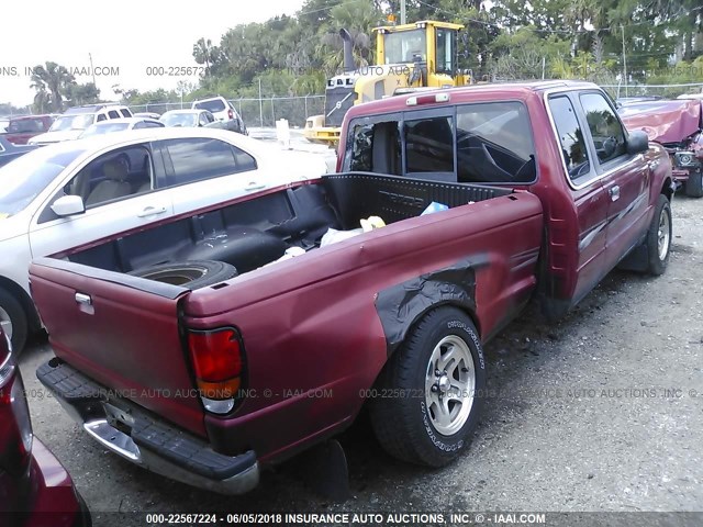 4F4YR16C5XTM25200 - 1999 MAZDA B2500 CAB PLUS RED photo 4