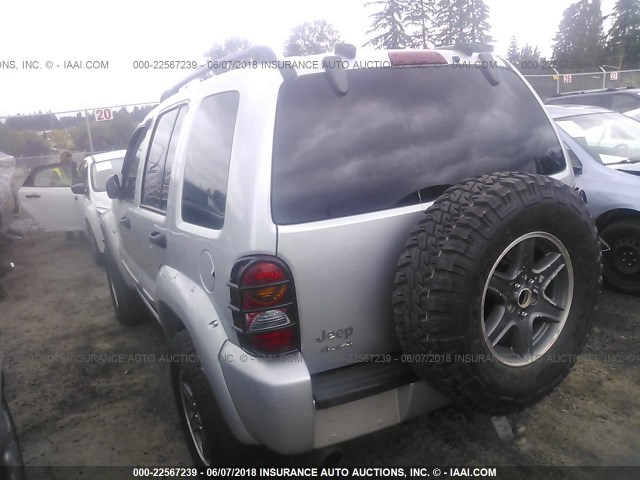 1J8GL38K62W365675 - 2002 JEEP LIBERTY RENEGADE SILVER photo 3