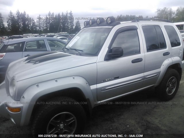 1J8GL38K62W365675 - 2002 JEEP LIBERTY RENEGADE SILVER photo 6