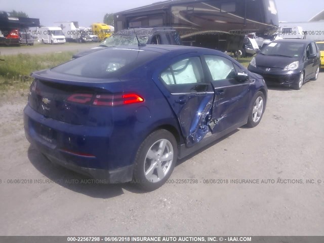 1G1RA6E41DU145459 - 2013 CHEVROLET VOLT BLUE photo 4