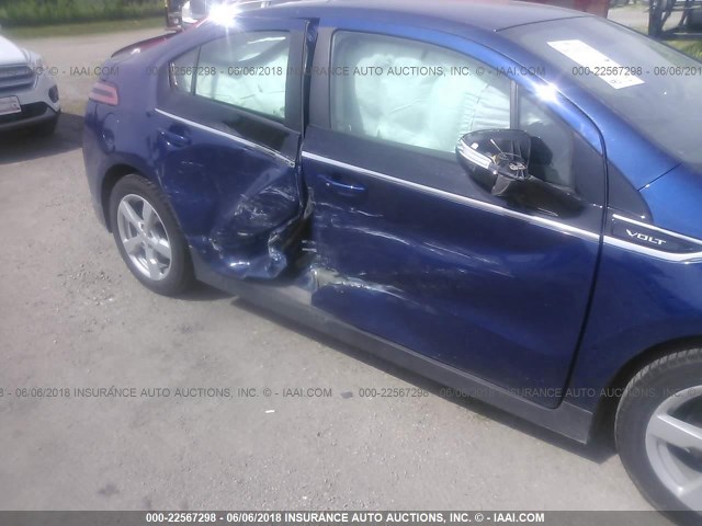 1G1RA6E41DU145459 - 2013 CHEVROLET VOLT BLUE photo 6