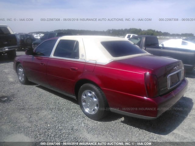 1G6KD54Y32U168398 - 2002 CADILLAC DEVILLE MAROON photo 3