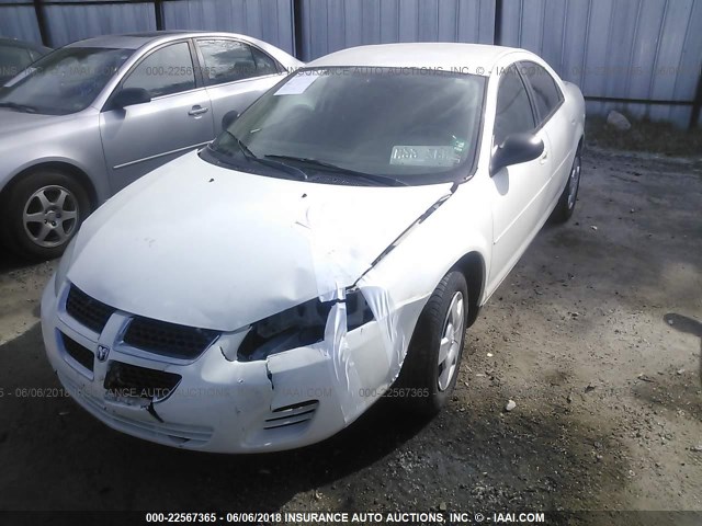 1B3EL46X95N546462 - 2005 DODGE STRATUS SXT WHITE photo 2