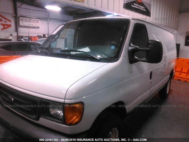 1FTNE24W97DA99776 - 2007 FORD ECONOLINE E250 VAN WHITE photo 2