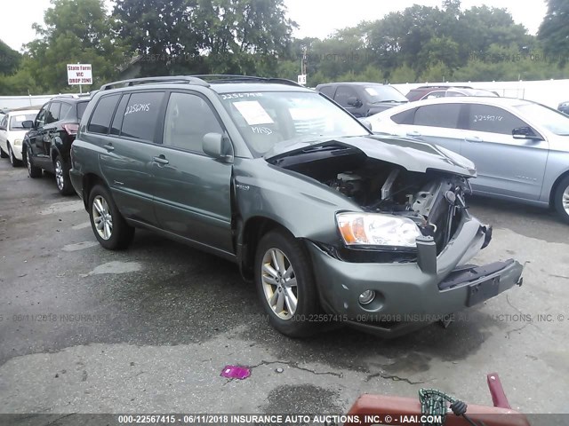 JTEEW21A770044669 - 2007 TOYOTA HIGHLANDER HYBRID GREEN photo 1