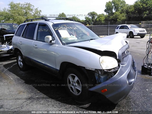 KM8SC73E14U689668 - 2004 HYUNDAI SANTA FE GLS/LX SILVER photo 1