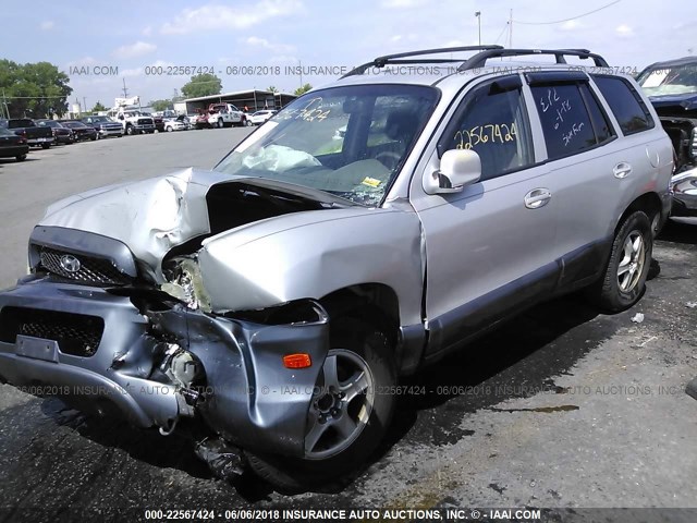 KM8SC73E14U689668 - 2004 HYUNDAI SANTA FE GLS/LX SILVER photo 2