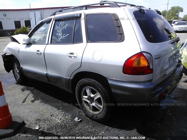 KM8SC73E14U689668 - 2004 HYUNDAI SANTA FE GLS/LX SILVER photo 3