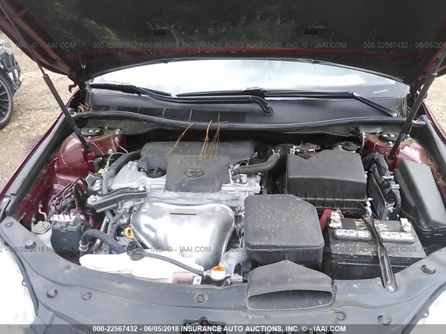 4T1BF1FK2GU598094 - 2016 TOYOTA CAMRY LE/XLE/SE/XSE RED photo 10