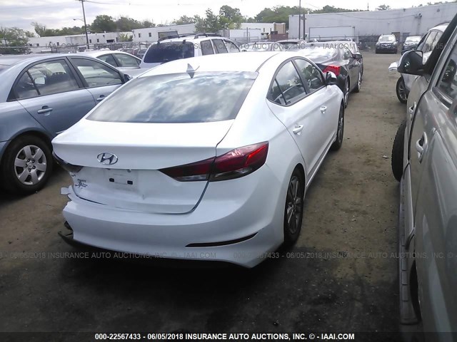 5NPD84LF0JH286924 - 2018 HYUNDAI ELANTRA SEL/VALUE/LIMITED WHITE photo 4