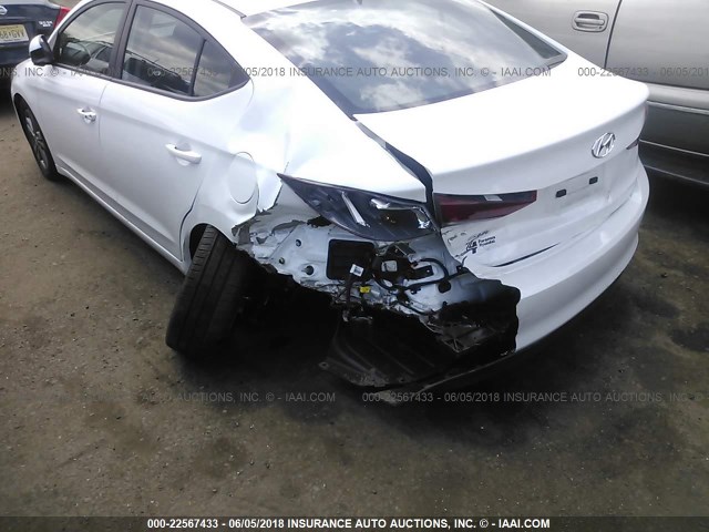 5NPD84LF0JH286924 - 2018 HYUNDAI ELANTRA SEL/VALUE/LIMITED WHITE photo 6