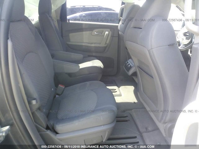 1GNKRGED5CJ373883 - 2012 CHEVROLET TRAVERSE LT GRAY photo 8